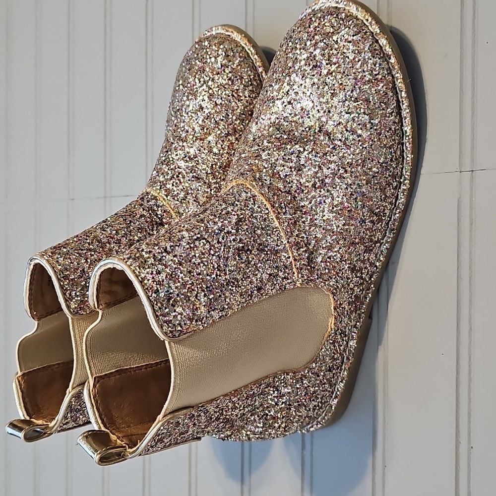 J Crew Glitter Boots Kids/ Big Girl K5